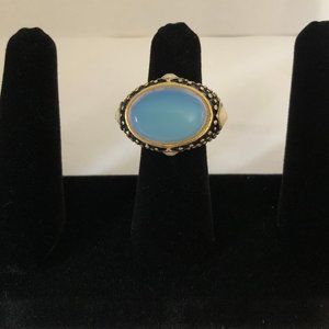 Boho White Opal Stone Statement Ring